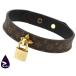 [ качество Shop небо полный магазин ][ прекрасный товар ] Louis * Vuitton монограмма латунь re locking Ram браслет pado блокировка очарование размер :19 (M6434)