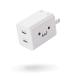  Elecom зарядное устройство iPhone Type-C 30W USB PD PPS 2 порт USB-C×2 внезапный скорость зарядка 2 шт. одновременно зарядка GaN swing тип штекер маленький размер PSE засвидетельствование EC-AC13530 официальный магазин Япония производитель 