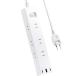 �G���R�� �d���^�b�v USB�^�b�v 6�� 3m �R���Z���g �^�b�v 30W 3�|�[�g Type-C USB-A �ꊇ�X�C�b�` ��]�r�t�� ���K�[�h ECT-3930WH �����X ���{���[�J�[