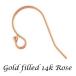 Gold Phil draw z серьги крюк детали примерно L20mm //1 пара 14K розовый 