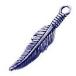  серебряный 925 очарование детали перо перо примерно 24x6mm /10 шт / sv925 rhodium цвет покрытие 