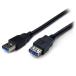 StarTech.com USB 3.0 Ĺ֥ 1m A() - A(᥹) ֥å USB3SEXT1MBK
