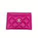 CHANEL Chanel футляр для карточек чехол для пропуска футляр для визитных карточек черная икра s gold matelasse розовый контрольный номер :9133