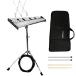 TOLEAD 32 Notes Glockenspiel Kit Xylophone Bell Percussion Instruments with Adjustable Height Stand, Practice Pad Mallets  Wooden Drumstick ¹͢