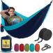 Durable Hammock 400 lb Capacity - Lightweight Nylon Camping Hammock Chair - Double or Single Sizes w/Tree Straps and Attached Carry Bag - Por ¹͢