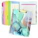 Multi-clipboard Folio with Storage and Notepad:5 Colorful File Folders with 10 Dividable Pockets,Spiral Clipboards,and a refillable Lined Le¹͢