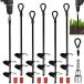 Zonon 6 Pcs 18 Inch Ground Anchors Spiral Blade Earth Anchors Double 3'' Wide Helix Heavy Duty Earth Augers Solid Steel Shaft Swing Set Anch¹͢