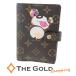 LOUIS VUITTON Agenda PM R20011 Мураками . монограмма Panda парусина Brown обложка для записной книжки для мужчин и женщин Louis Vuitton * б/у 