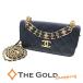  Chanel заслонка phone кейс matelasse черная икра s gold черный Gold металлические принадлежности женский цепь бумажник CHANEL* б/у 