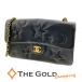 Chanel Star стежок цепь сумка на плечо 25cm овчина кожа черный Gold металлические принадлежности одиночный заслонка одиночный цепь CHANEL* б/у 