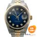 ROLEX Date Just 16233G OH settled 10P diamond голубой градация комбинированный наручные часы мужской часы Rolex * б/у 
