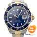 ROLEX Submarine -16613 K номер OH settled синий вспомогательный самозаводящиеся часы наручные часы мужской часы Rolex * б/у 