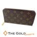 LOUIS VUITTON Zippy бумажник M42616 монограмма парусина Brown раунд застежка-молния длинный кошелек для мужчин и женщин Louis Vuitton * б/у 