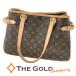 LOUIS VUITTONbatinyo-ruolizontaruM51154 монограмма парусина Brown большая сумка женский мужской Louis Vuitton * б/у 