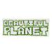 BEAUTIFUL PLANET стикер beautiful planet FONT STICKER (GREENxBLACK)