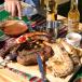 ( бесплатная доставка ) ребенок . взрослый . веселый! Family BBQ комплект 4 порции 1.9kg! american BBQ на косточке chi gold нога отбивная из молодой баранины собственный производства сосиски говядина стейк 