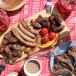 ( бесплатная доставка )...BBQ комплект 4 порции 1.21kg!b ланч BBQ корова филе угол порез . отбивная из молодой баранины корова - lami клен сироп Mix Berry стейк специя 