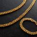  плоский мужской мужчина колье браслет комплект цепь Gold 50cm 40 плата 50 плата 60 плата подарок подарок День отца День почитания пожилых людей 