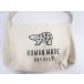 HUMAN MADEhyu- man meido слоновая кость цвет Paperboy Bag сумка на плечо парусина портфель трещина есть б/у товар *120653