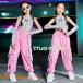 танцевальный костюм Kids Корея розовый tops брюки выставить Jazz Dance Cheer танцевальный костюм девушки тренировка надеты презентация отвечающий .. модный 