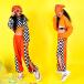  header шарф .. в клетку Kids танцевальный костюм бак короткий ....s orange танцевальный костюм девушки Dance 