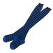 LOUIS VUITTON Louis Vuitton носки прекрасный товар голубой × черный шерсть полиэстер окантовка женский носки аксессуары 