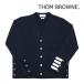  Tom Brown кардиган MKC378A Y1002 415 темно-синий THOM BROWNE мужской длинный рукав вязаный 