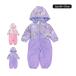  baby Jump костюм девочка ребенок Unicorn рисунок зимняя одежда снежные игры с хлопком комбинезон комбинезон 80cm 90cm 95cm