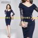 [ за границей новый товар ]kyaba платье kyaba платье Cabaret Club вечернее платье платье One-piece SMLXL тугой гонки off shoru темно-синий Корея Корея стиль 