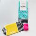  happy носки мужской женский STRIPES &amp; DOTS SOCK мята розовый HAPPY SOCKS почтовая доставка соответствует 