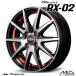  колесо 4 шт. комплект MID WHEELS RX-02 15 дюймовый обод ширина 4.5J in комплект +45 4 дыра PCD100 черный полировка / нижний cut красный M.I.Dma LUKA сервис 