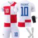  футбол одежда 2024 Хорватия Home футбол одежда 10 номер modo Ricci Europe cup Uni Home мужчина . ребенок костюм взрослый ребенок короткий рукав комплект 