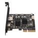 PCIe to USB A Type C передний модель E+19/20PIN,10Gbps PCI E X4 PIN USB Type C