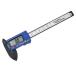waves case attaching digital vernier calipers battery attaching 100mm light weight compact pocket size carbon material ( blue )