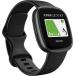 Fitbit Versa 4 black graphite aluminium Fit bit smart watch action amount total fitness Tracker heart rate meter Japan regular goods 