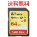 TfBXN Sandisk SDXC 64GB [J[h UHS-1 V30 U3 SDSDXV6-064G-GNCIN Extreme  COpbP[W