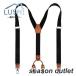  suspenders men's for man Y type double clip 6 clip trousers hanging hanging band plain simple casual Dan ti stylish good-looking 1