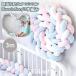 . return . prevention cushion 3ps.@ braided bed guard knot cushion bedside baby baby .. eyes colorful Northern Europe manner futon falling prevention stylish 