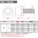 �`�^���{���g M6�~16mm P1.0 ���b�V���[�g�� �L���b�v�{���g �Z�p���t�� �V���o�[�J���[ 1�� JA151 �֘A�摜4