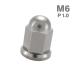  titanium nut dome nut M6 P1.0 cap nut flange attaching silver color JA1625