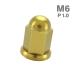  titanium nut dome nut M6 P1.0 cap nut flange attaching Gold color JA1626