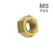  titanium гайка M5 P0.8 шестигранная гайка дизайн гайка Gold цвет JA1718