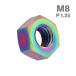  titanium гайка M8 P1.25 шестигранная гайка дизайн гайка titanium цвет Rainbow JA1727