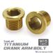  crank arm bolt 64 titanium made fixing bolt M15×12mm P1.0 Gold 2 piece set JA198