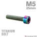  titanium болт M5×25mm P0.8 распорка колпак болт тонкий head шестигранная головка Rainbow 1 шт JA2350