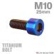  titanium болт M10×25mm P1.25 распорка колпак болт тонкий head шестигранная головка жарение titanium цвет 1 шт JA2492