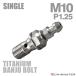  банджо болт 64 titanium M10 P1.25 воздушный bleed ниппель есть одиночный серебряный цвет JA2589