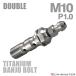  банджо болт 64 titanium M10 P1.0 воздушный bleed ниппель есть двойной серебряный цвет JA2594