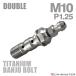  банджо болт 64 titanium M10 P1.25 воздушный bleed ниппель есть двойной серебряный цвет JA2599