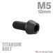  titanium болт M5×12mm P0.8 конус head шестигранная головка колпак болт черный 1 шт JA340